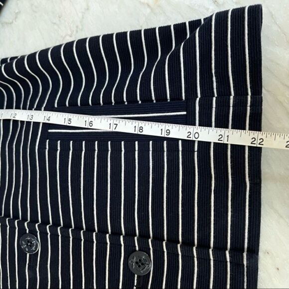 Talbots Navy White Striped Jacket Nautical Blazer Womens Size Small Button Front - Picture 5 of 7